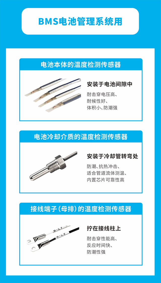 BMS电池系统用温度传感器